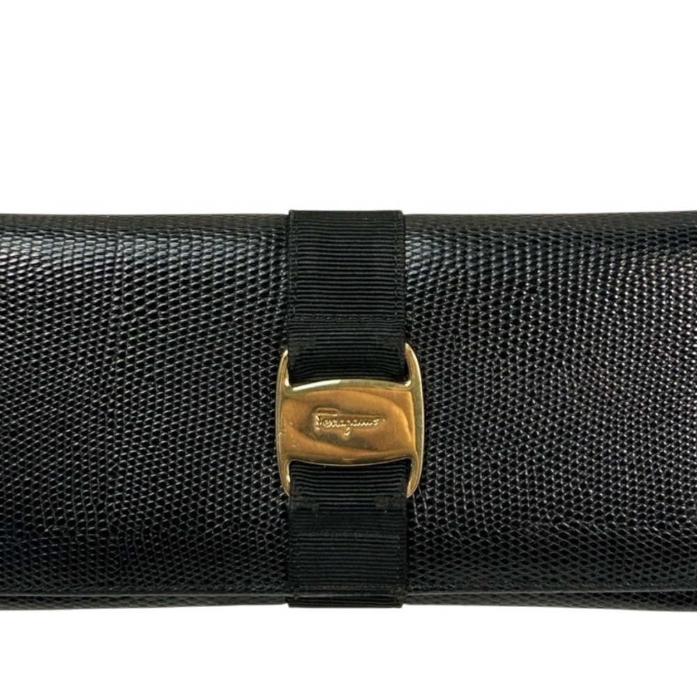 Salvatore Ferragamo Vara Bow Continental Wallet Retail $899.00 with COA